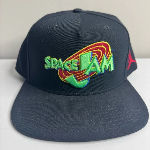 Jordan x Space Jam Snapback Hat – Black – Adjustable Fit - Picture 1 of 6
